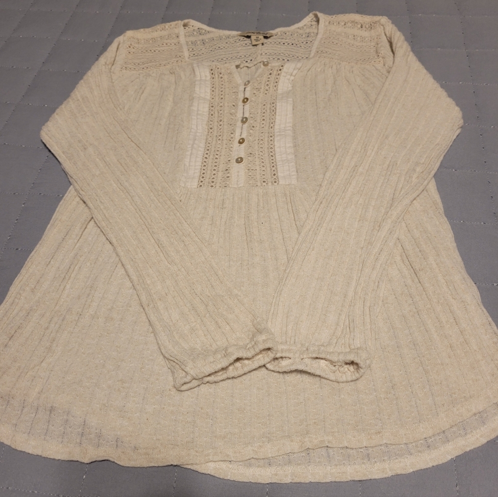 Luck Brand size Medium long sleeve top - Picture 5 of 6